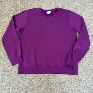 Columbia Women's Purple Fleece Crewneck Sweatshirt